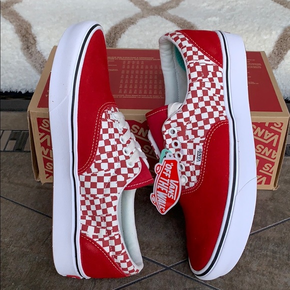 VANS COMFYCUSH ERA TEAR CHECKERBOARD Red/Trwht Men - Picture 6 of 16